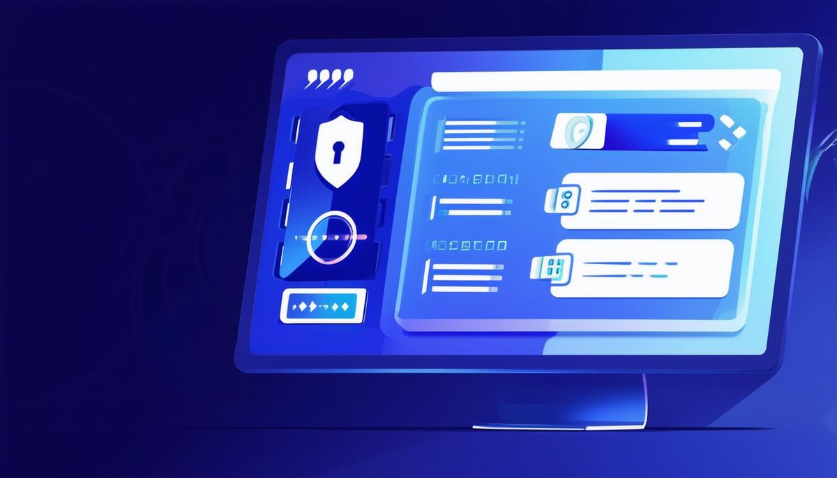 A visual representation of secure password management with encrypted vaults